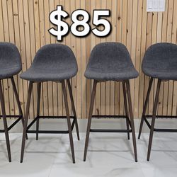 Mid century modern bar stools Heather gray