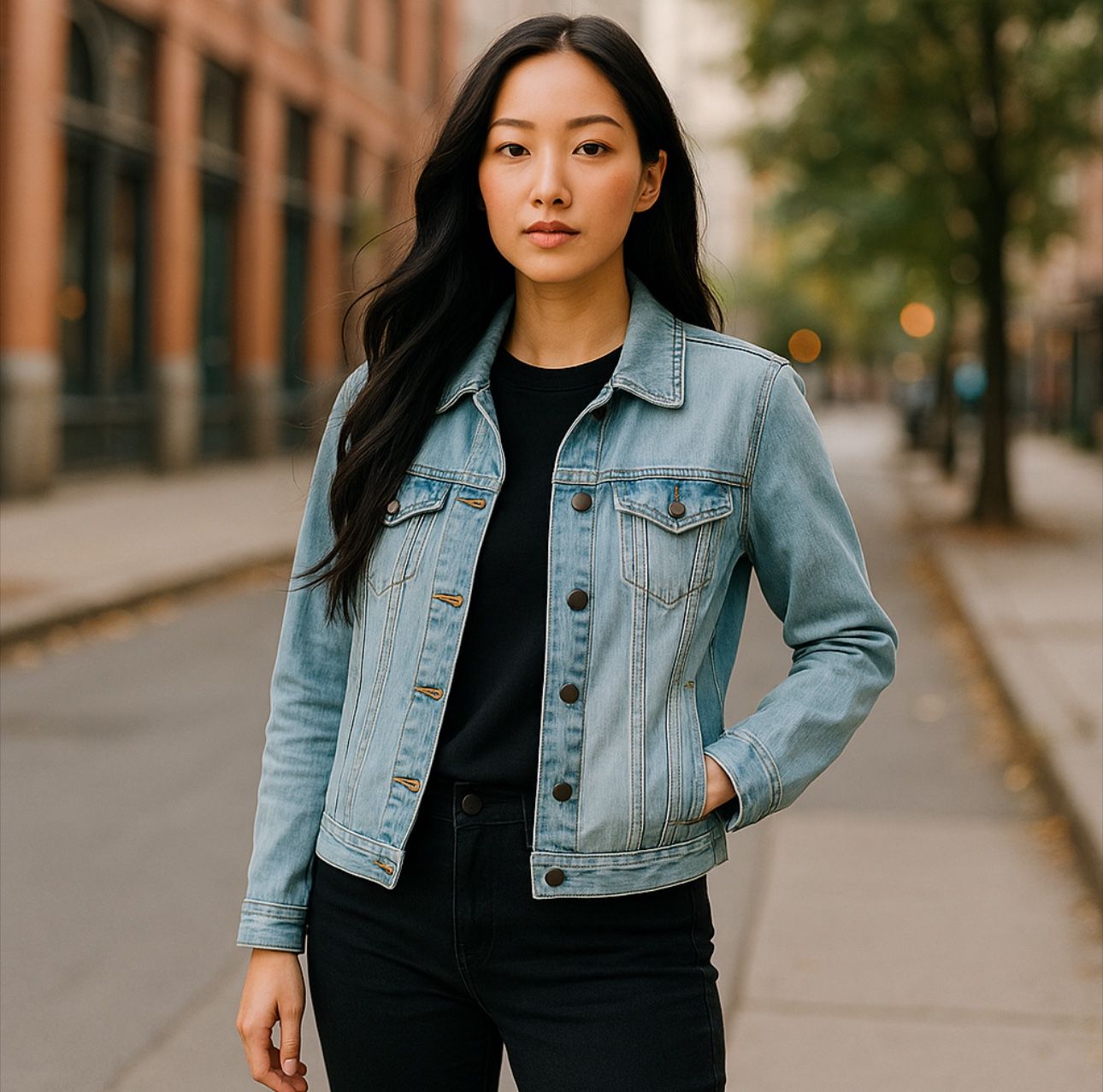 Mossimo Light Wash Denim Jacket Size Medium