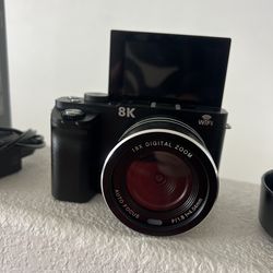 8K Digital Camera - 88MP WiFi Cameras for Photography - Autofocus Vlogging Camera for YouTube with 3" 180° Flip Screen, 18X Zoom - UHD Video Camara