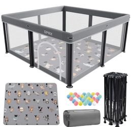 SPRX Baby Playpen with Mat and Balls