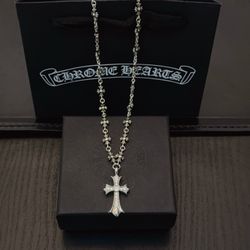 Diamond cross necklace