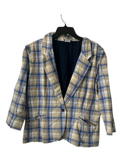Women’s Plaid Blazer Blue Yellow Chadwicks Size 16