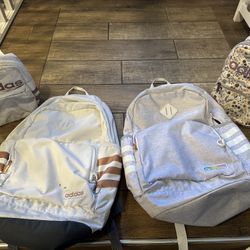 Girls Adidas Backpacks And Matching Lunchboxes 