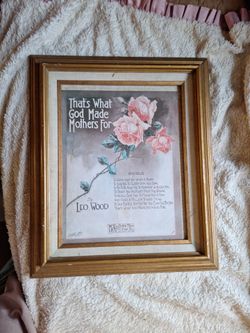 Framed Leo Wood Mother's Day Wishes