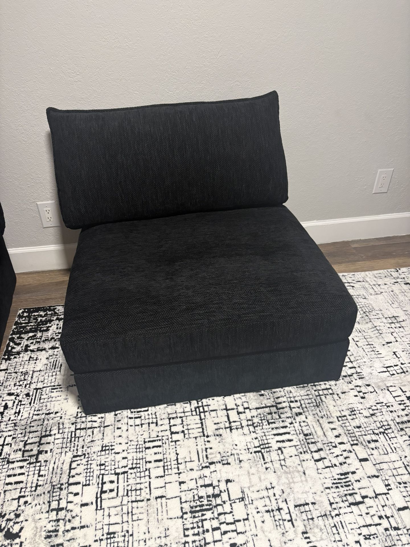 Black Armless Chair