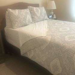 Full Size Bed Box Spring & Frame New