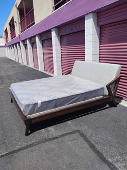 King bed frame with mattress