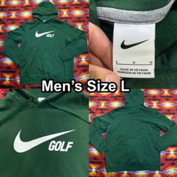 Nike Hoodie Men’s Size Large Green Golf Fleece Pullover Hoodie Sweater