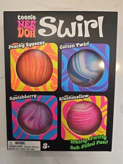 Teenie Nee Doh Swirl Stress Balls 4-Pack