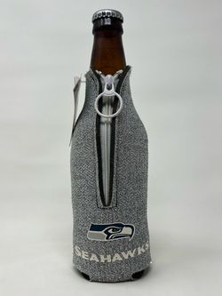 Seattle Seahawks Zip-Up Bottle Koozie 7 inches tall