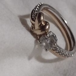 Women's Gold And Silver Ring Size 7