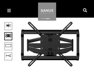 Large Full-Motion Tilt & Swivel TV Wall Mount for most 37” – 90”