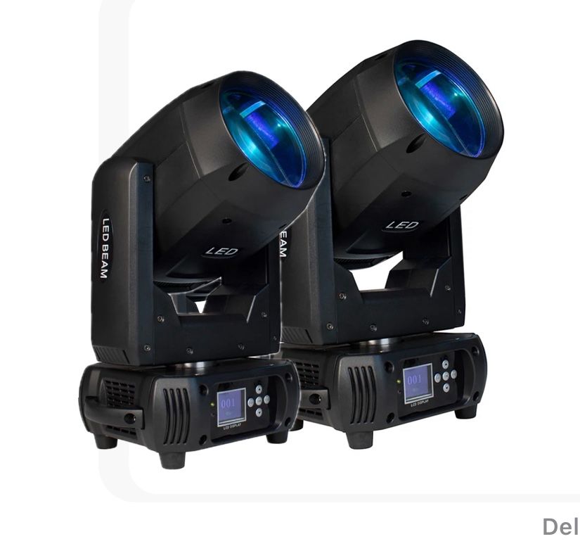 PAIR OF SHEHEDS LED BEAM MOVING HEADS