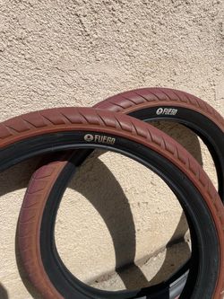 Devon Smillie Signature Flybikes Fuego BMX Tires 20 x 2.30 Pair - Rare Maroon