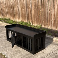 Custom built dog kennel Crate House Cage Bench Barn Door Farmhouse Modern Rustic Toy Puppy Accessories Tv Stand Console