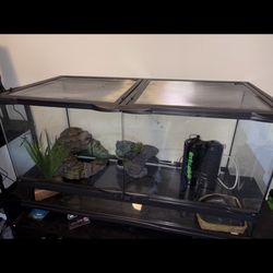 Large Reptile Cage And Storage Cabinet 