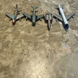 Lot 4 Micro Machines Military Plane MiG-15 Jet Fighter Aircraft F-86  Airforce 1. Comes as pictured see photos.