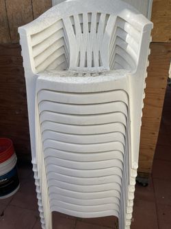 16 white chairs