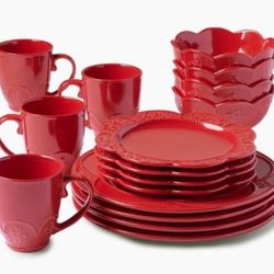Princess House Marbella Ruby 16- Pc Dinnerware Set