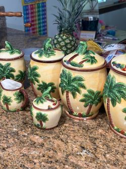 Palm Tree canister set