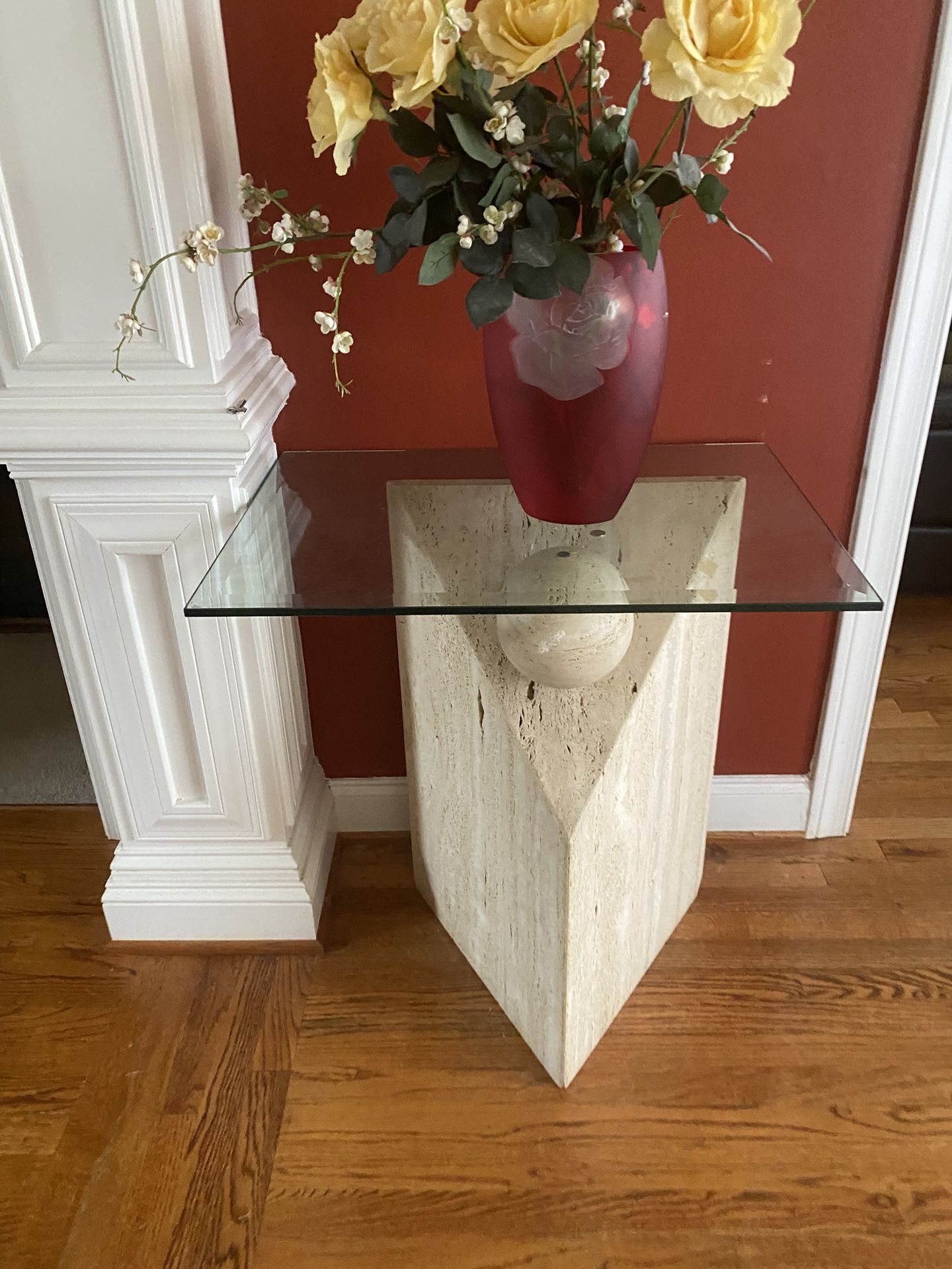 Stone Art Deco End Table