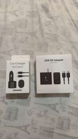 35Watts Samsung Super Fast Combo/Brand New 35Watts Original Samsung Super Fast C-Type To C-Type Charger and Fast Car Charger
