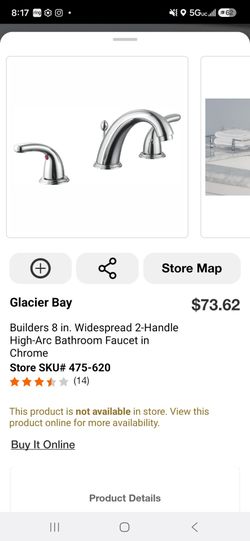 Glacier Bay Chrome Widespread 2-Handle Bathroom Faucet