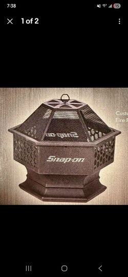 Snap on fire pit