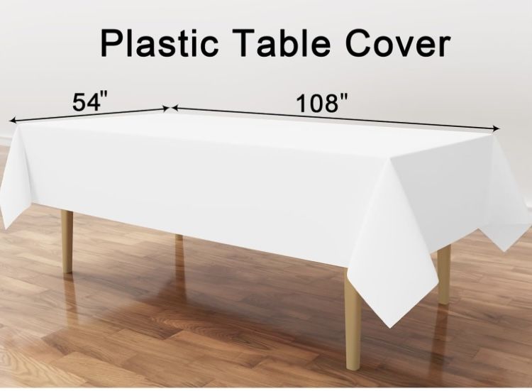 Disposable Table Cloth 6 Pack (54 x 108 Inch)