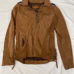 Unik Premium Leather Pull Over Jacket Size Medium 