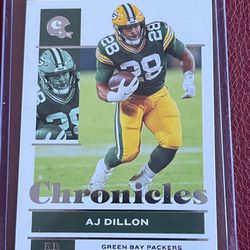 2021 Chronicles AJ Dillon #39 Green Bay Packers