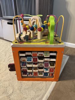 B. Toys Wooden Busy Box Maze Toy