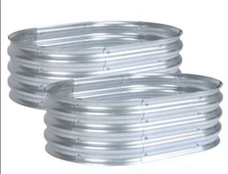 2 Raised Garden Beds with Zinc metal