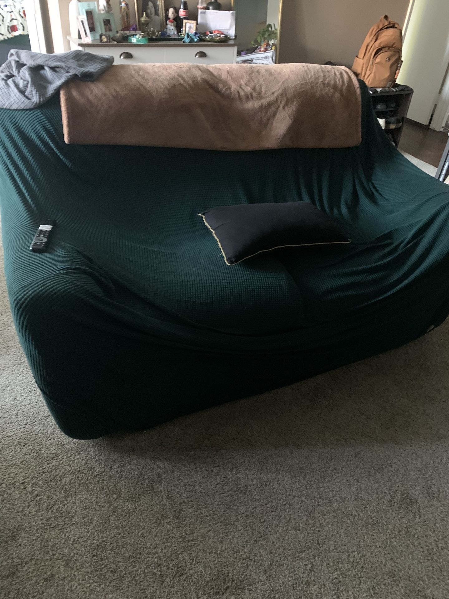 Love Seat Recliner And Glass Coffee Table