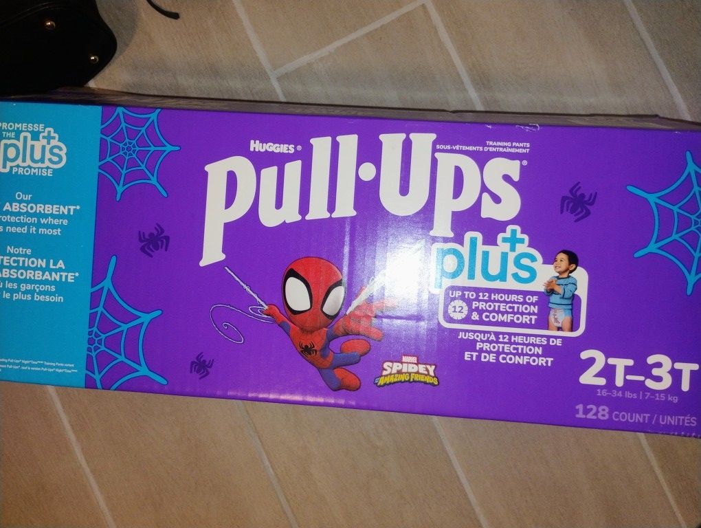 Huggies Pull Ups +Plus 2t-3t. 128 Count