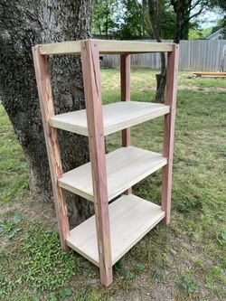 Hand crafted wooden book shelf