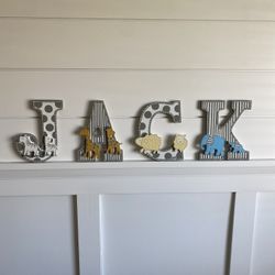 Hand painted Solid Wood Nursery Letters