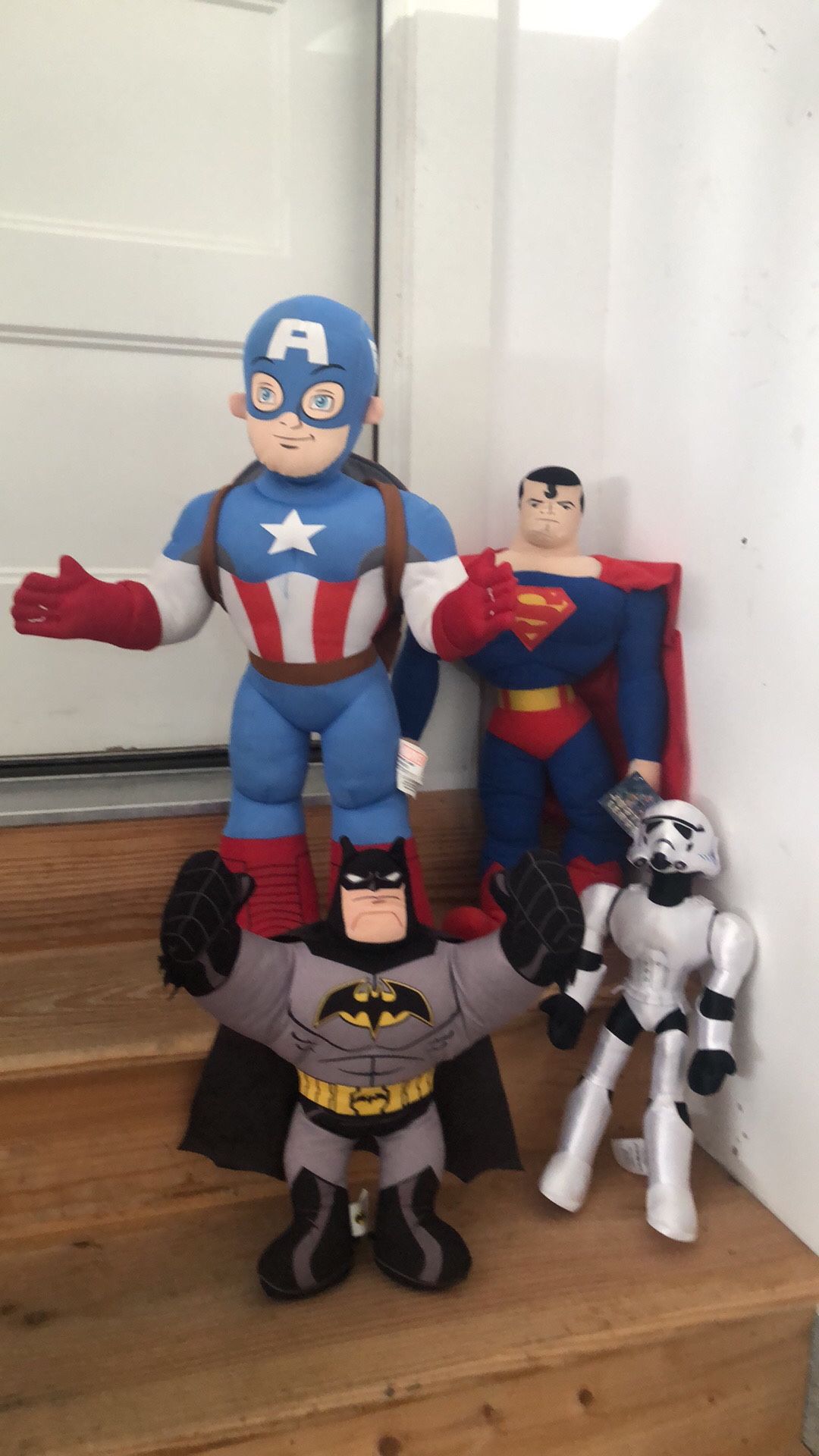 Three Super Hero’s & A Star Wars Plush