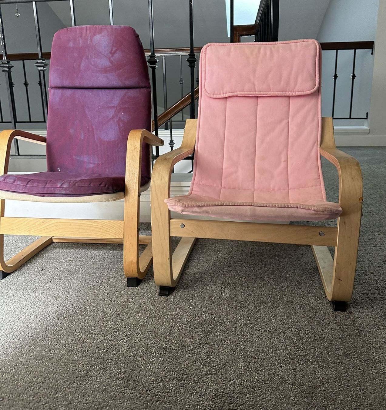 Kids Lounge Chairs Maroon & Pink IKEA