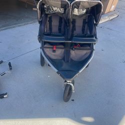 Double Bob Stroller With Tray And Car seat Attachment