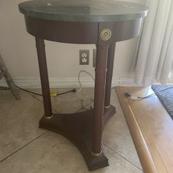 Marble Top End Table