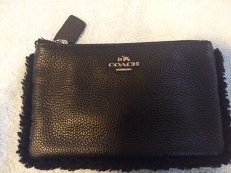 Coach Leather Black Wristlet