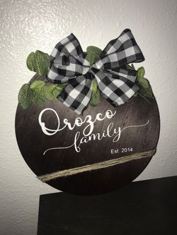 Customized circle board sign!