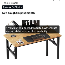 High quality, super strong, almost new new table/desk- 40in l, 24in d, 30 in h. Excellent condition.