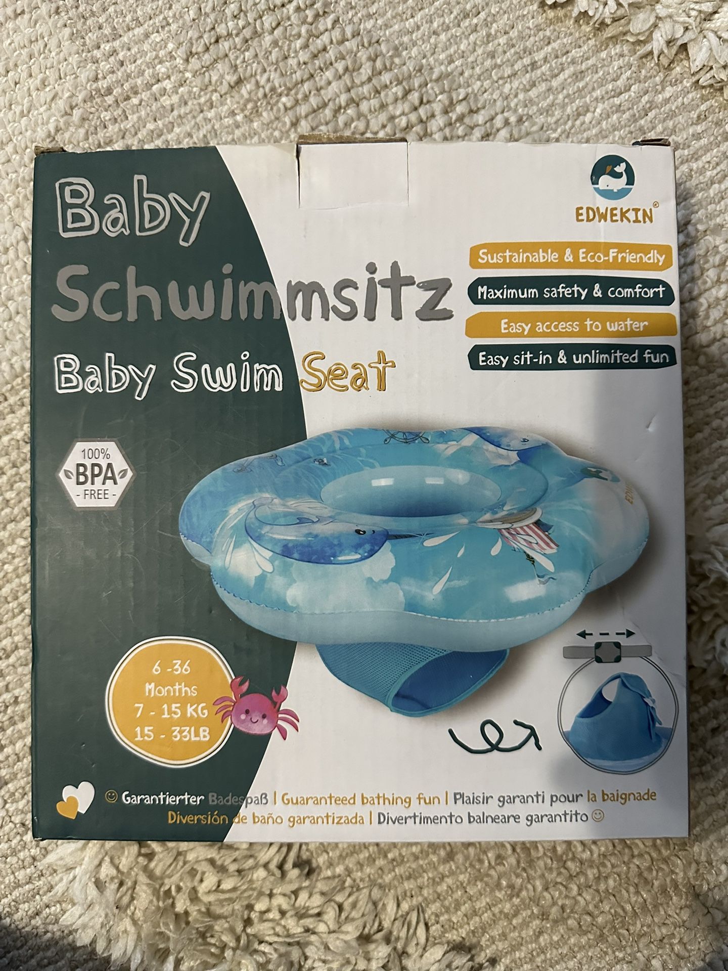 Baby Swim Seat 6-36 Months 15-33lb