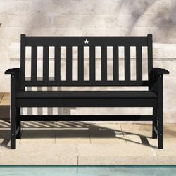 HDPE Outdoor Bench Loveseat Patio Furniture