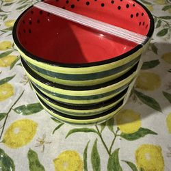 Watermelon Themed Bowls.