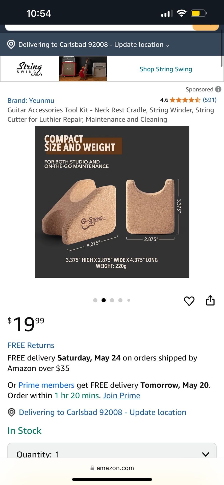 Guitar neck rest cradle (2 For $25)