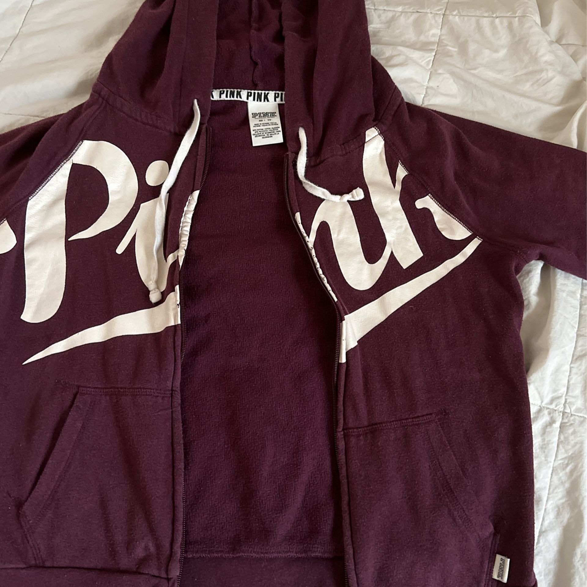 PINK Zip-Up Perfect Hoodie Size XS