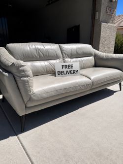 Free Delivery- high end leather couch
